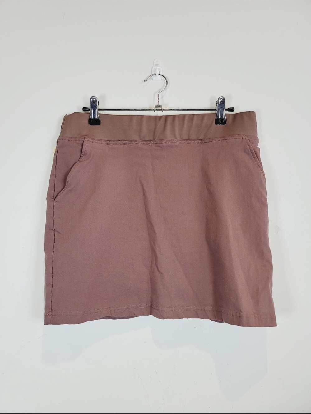 Swiss Alps Casual Pull-On Skort in Dusty Mauve, Size Medium